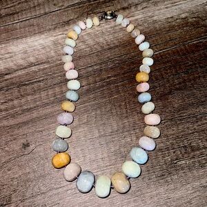 🤍🩵 MULTISTONE COLORFUL SHORT NECKLACE 🩵🤍
